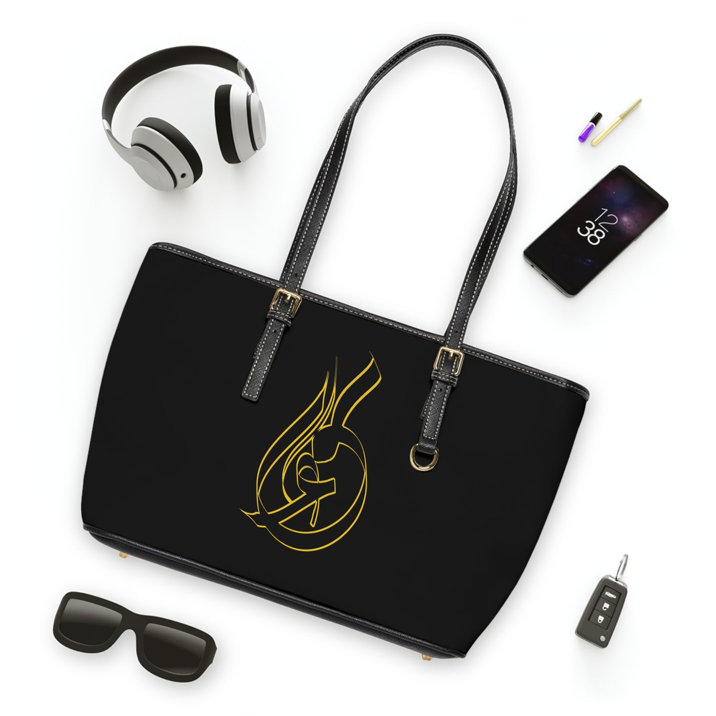 PU Leather Purse with Artistic Calligraphy Eshgh “love” Design
