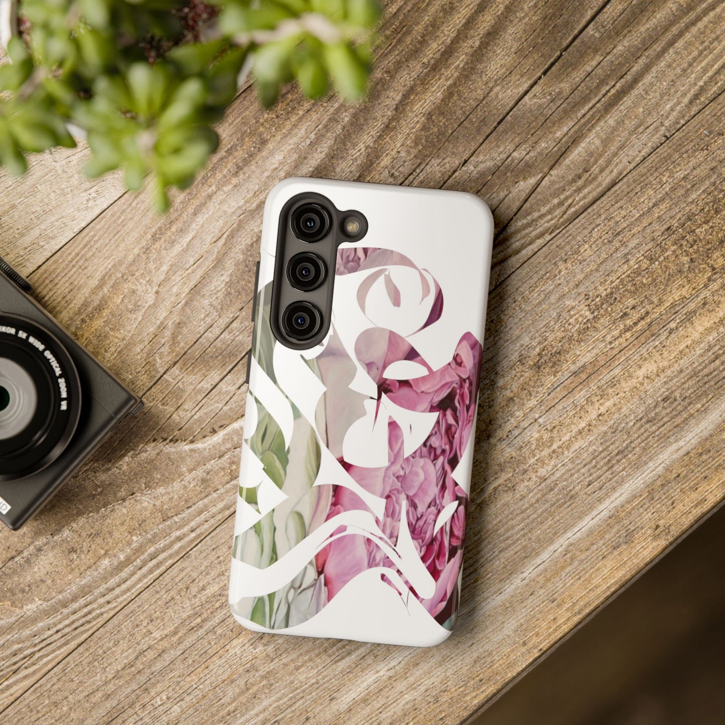 Phone Case - Garden Persian Calligraphy Design in Grey
