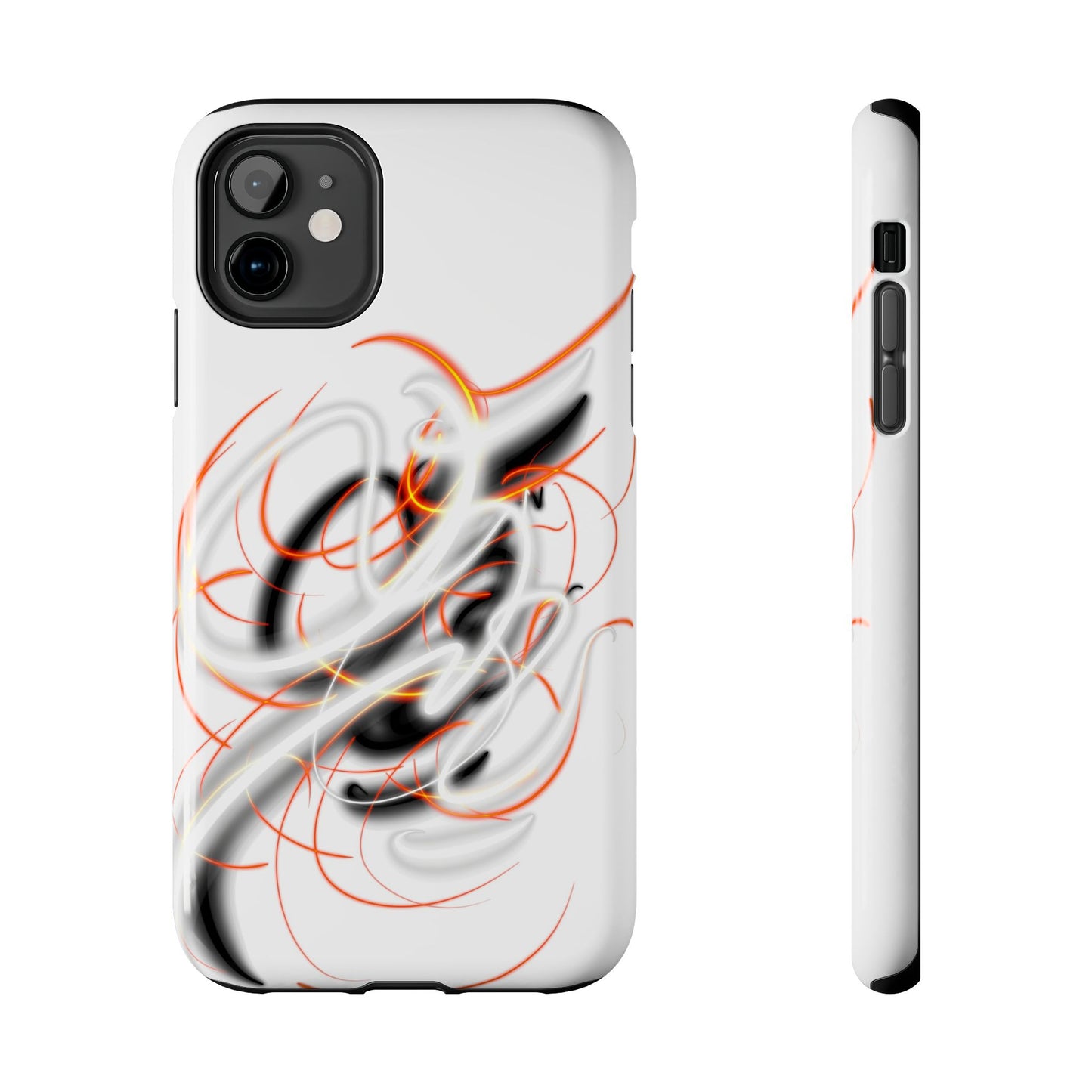 Phone Case Electric Persian Calligraphy Design in Grey