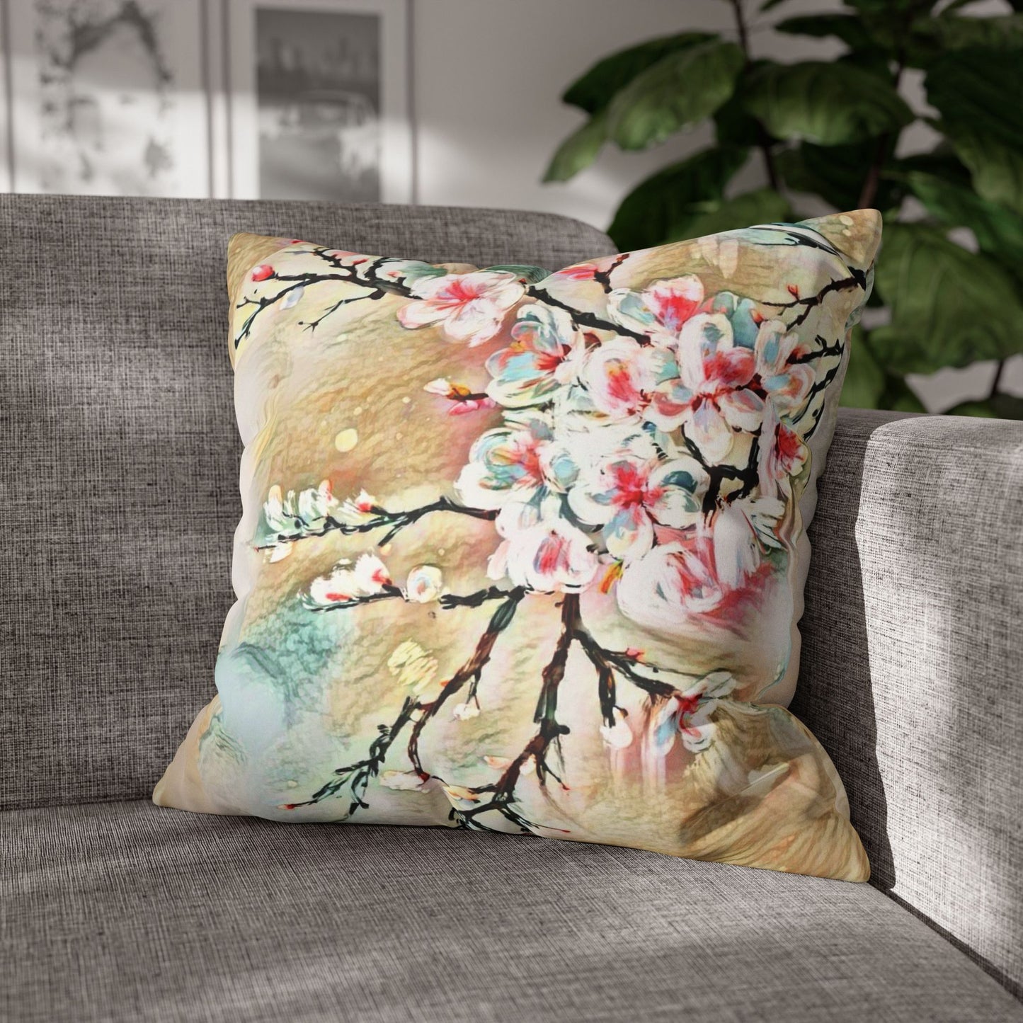 Spring Pillowcase - Modern Art Portrait Watercolour Design