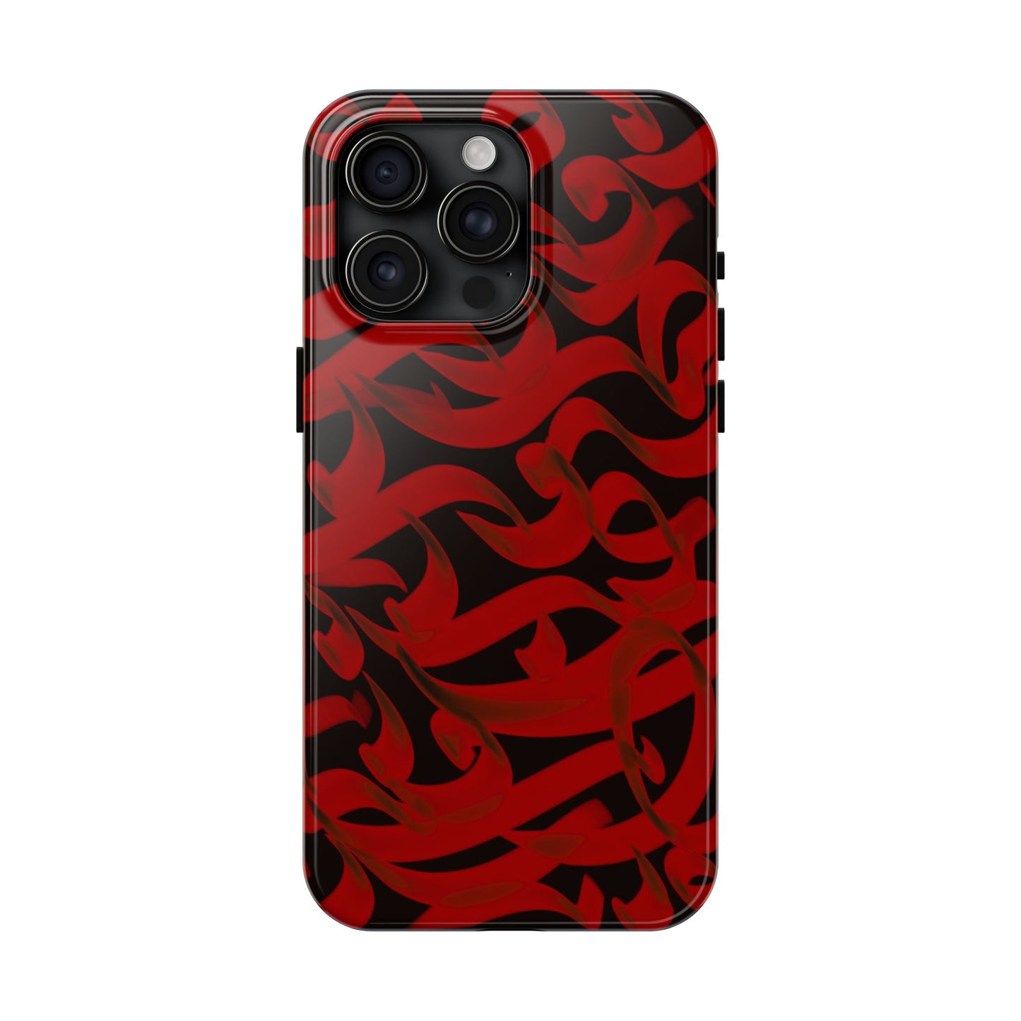 Phone Case Bold Red Persian Calligraphy Design