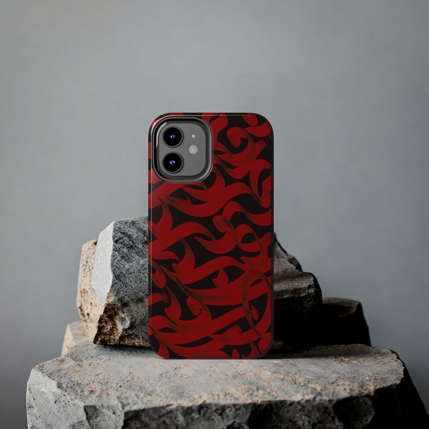 Phone Case Bold Red Persian Calligraphy Design