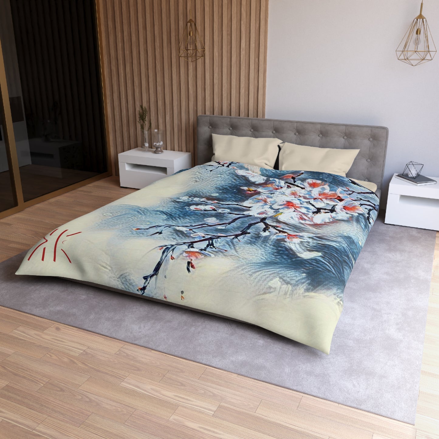 Copy of Blossom Serenity Microfiber Duvet Cover – Elegant Floral Bedding for Cozy Bedrooms