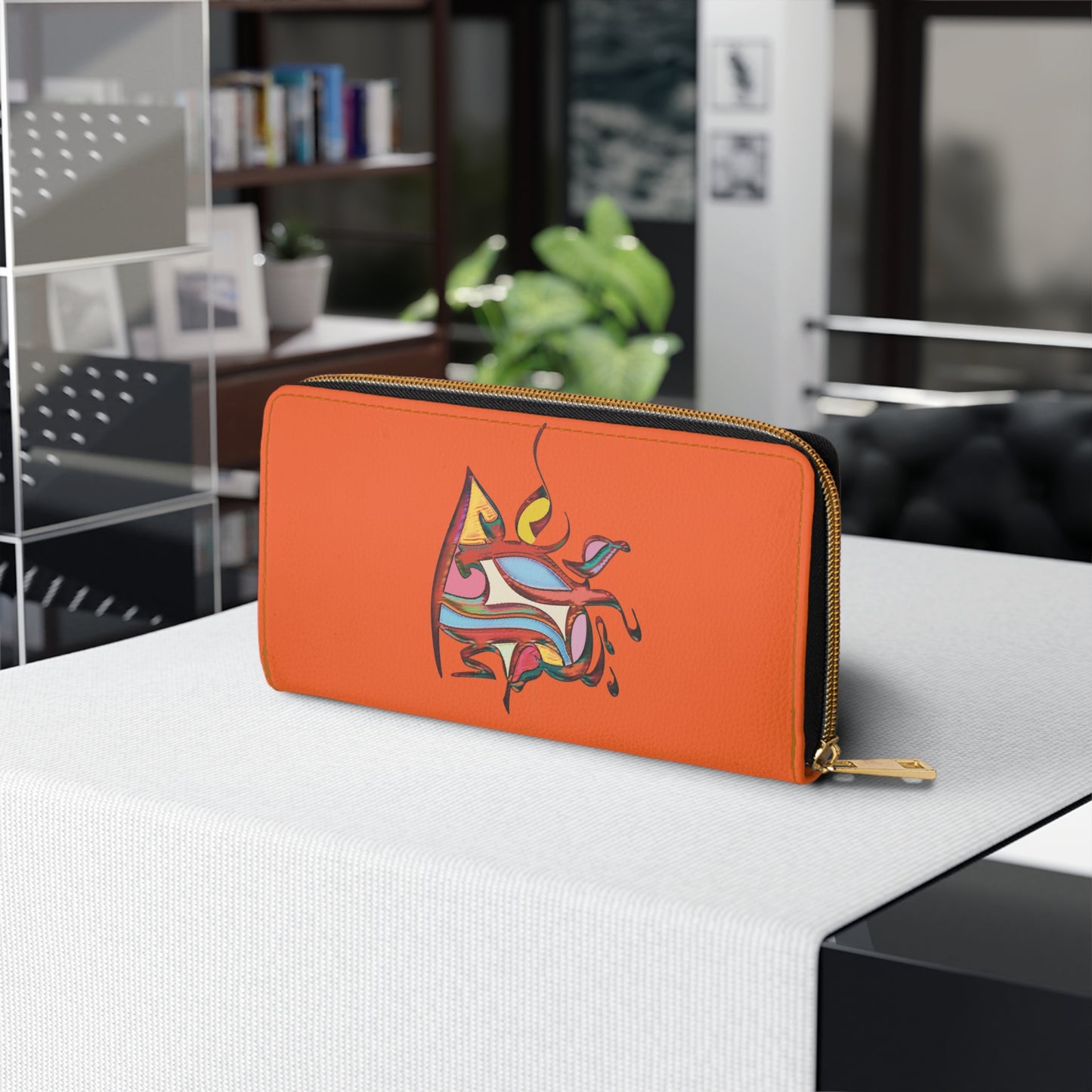 Calligraphy Zipper Wallet