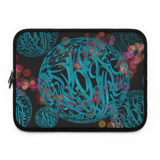 Laptop Sleeve -Modern Digital Calligraphy Art Design