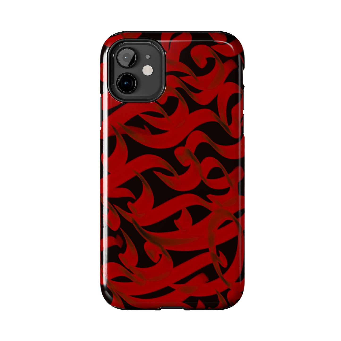 Phone Case Bold Red Persian Calligraphy Design