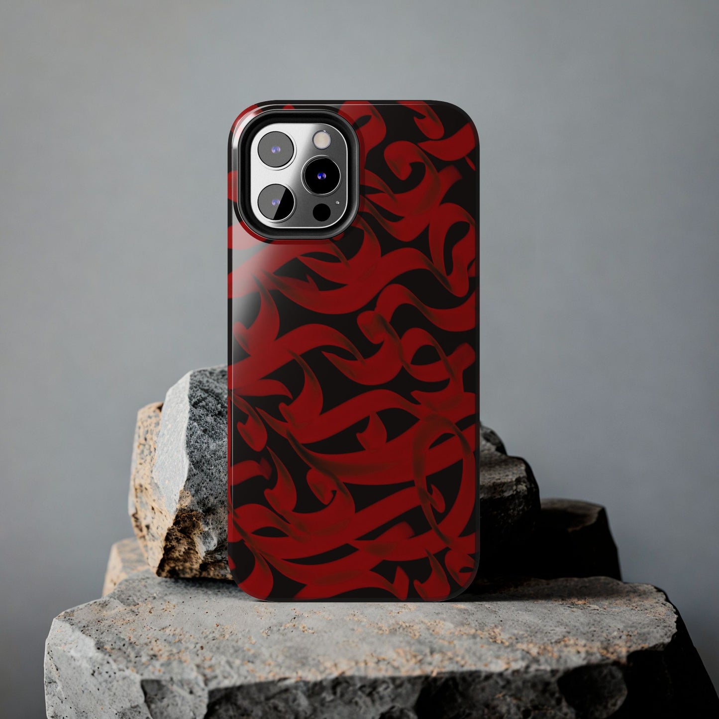 Phone Case Bold Red Persian Calligraphy Design