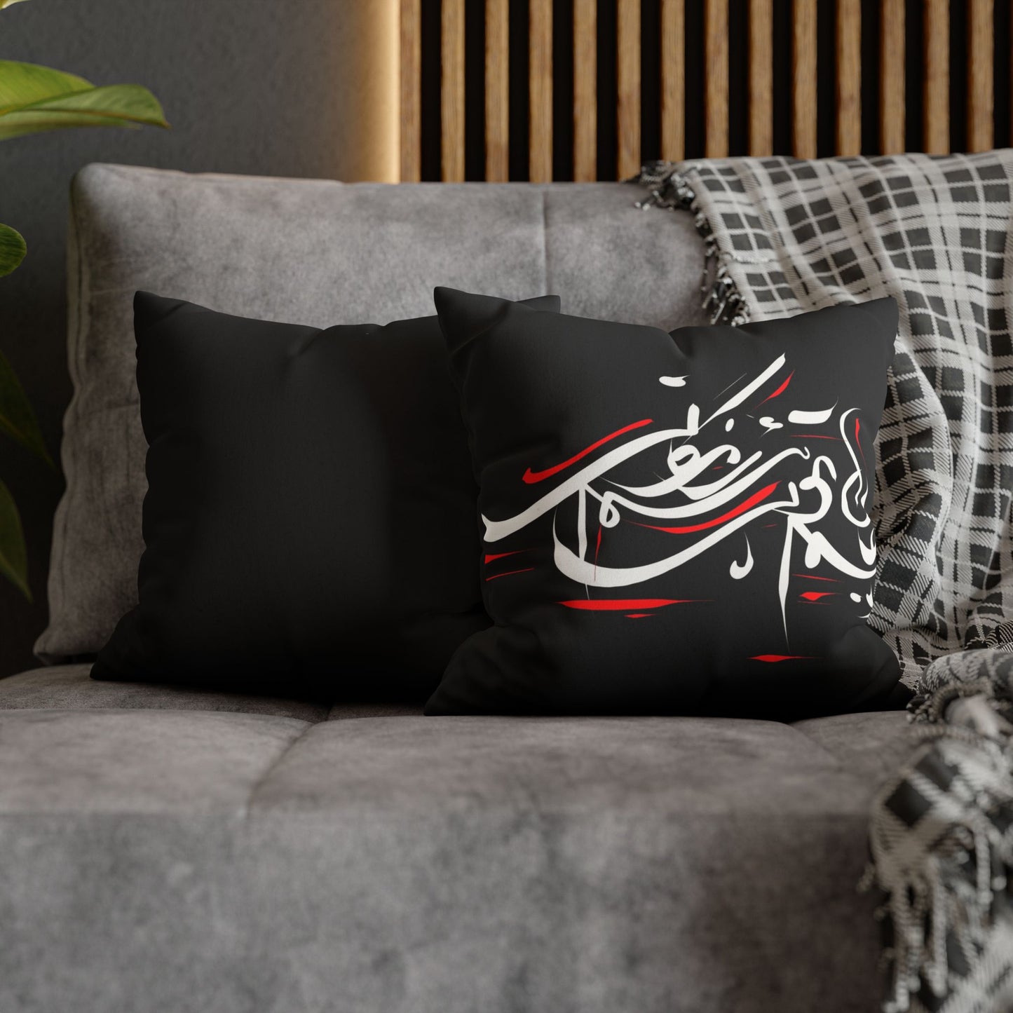 Modern Calligraphy Faux Suede Pillowcase - Pet Home Design