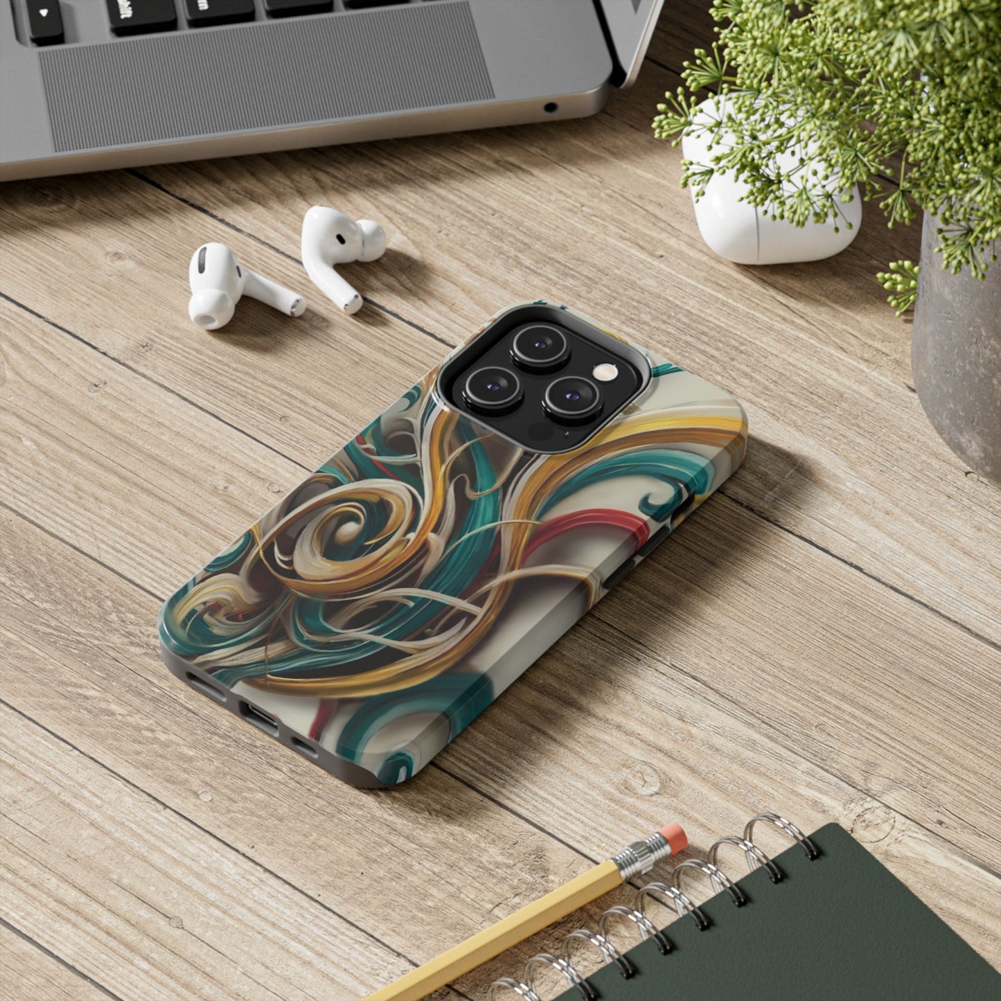 Marble Abstract Phone Case Calligraphy