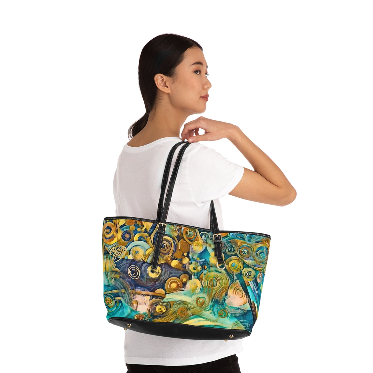 Ethereal Swirls || Elegant PU Leather Purse