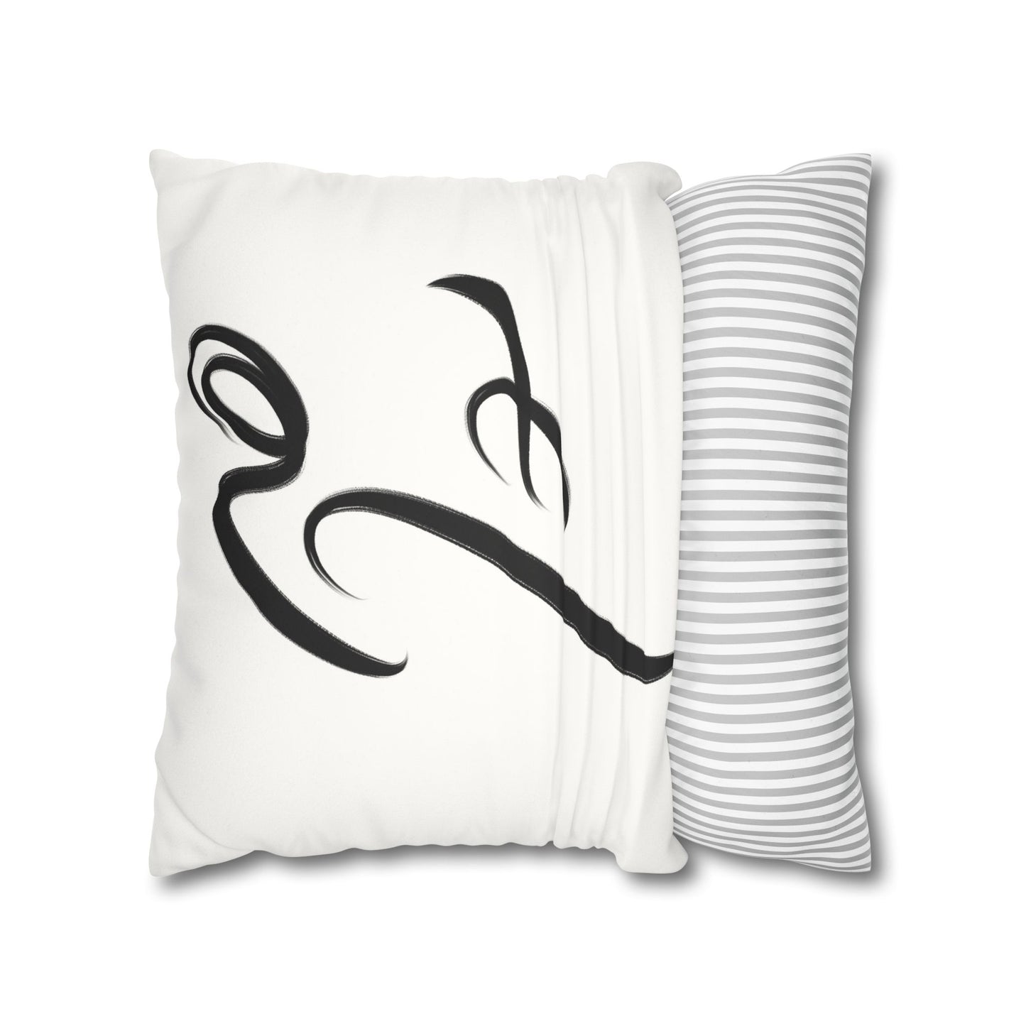 Hich Calligraphy beauty Faux Suede Square Pillow Cover