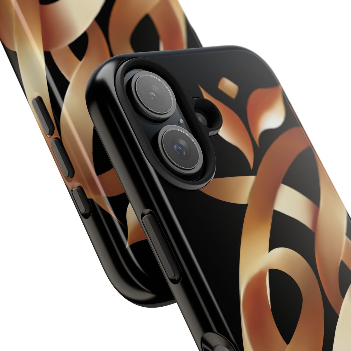 Gold Ribbon Phone Case Persian Calligraphy Modern Handwriting