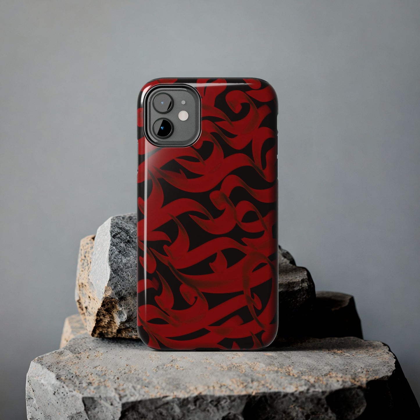 Phone Case Bold Red Persian Calligraphy Design