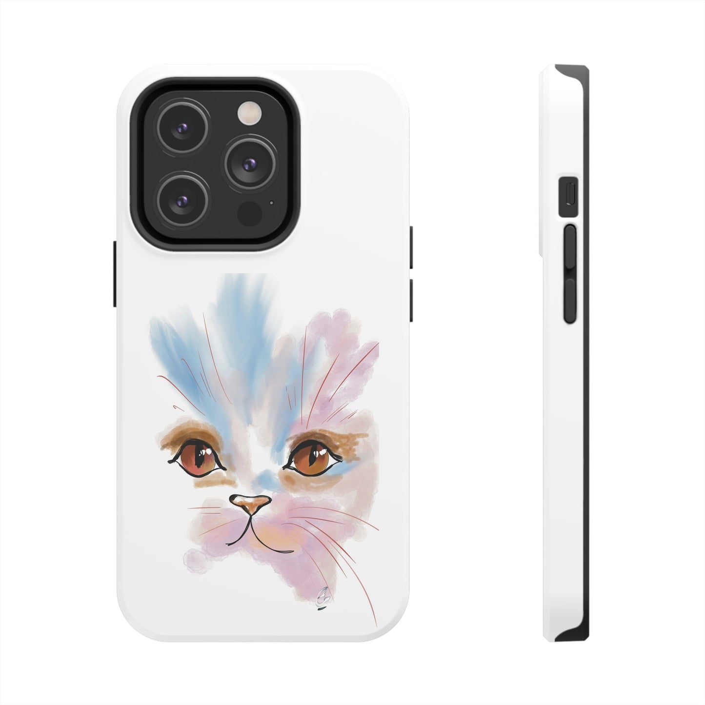 Cat Watercolour Tough Phone Case /