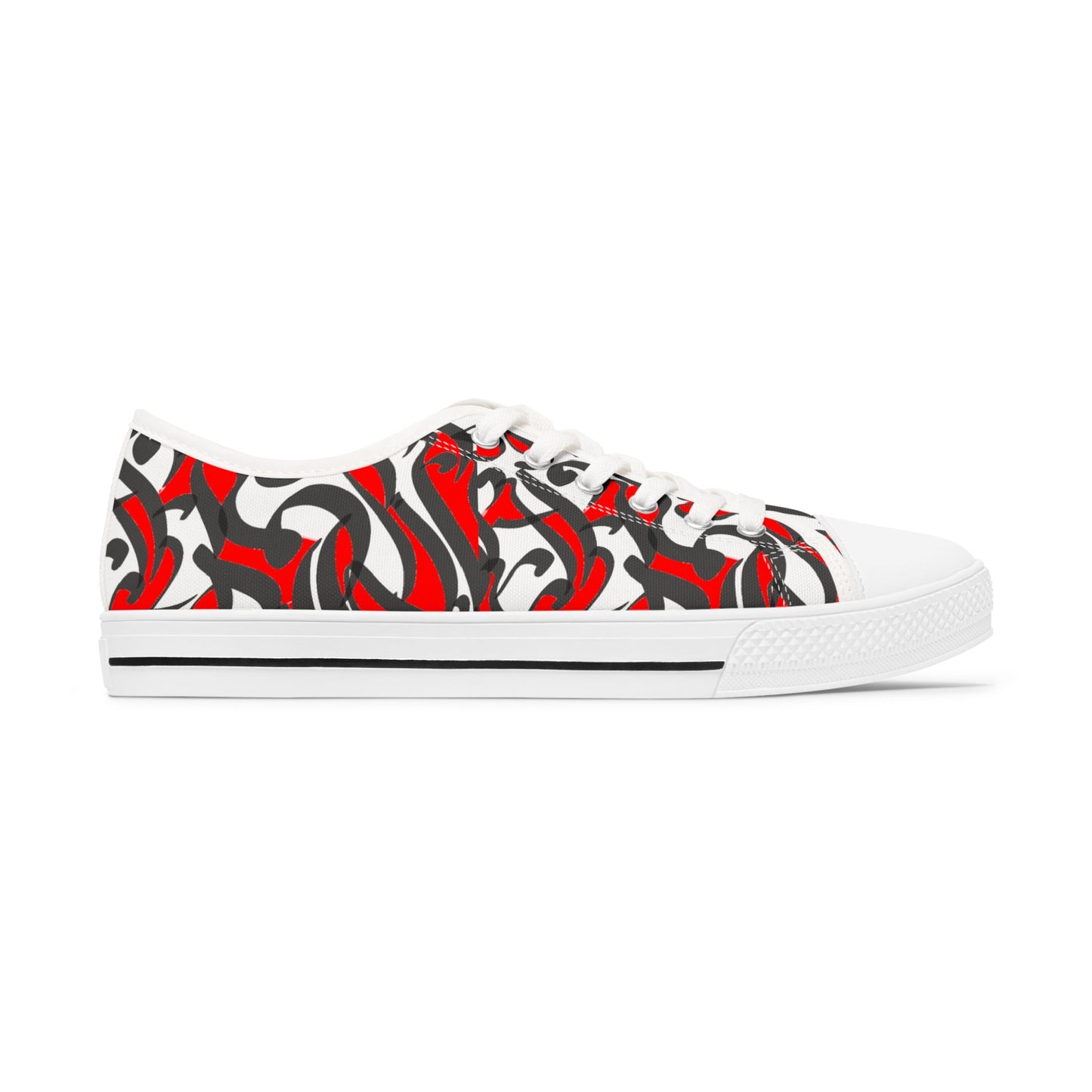 Bold Tribal Print Women's Low Top Sneakers, Stylish Casual Shoes, Unique Gifts for Her, Trendy Footwear, Everyday Fashion