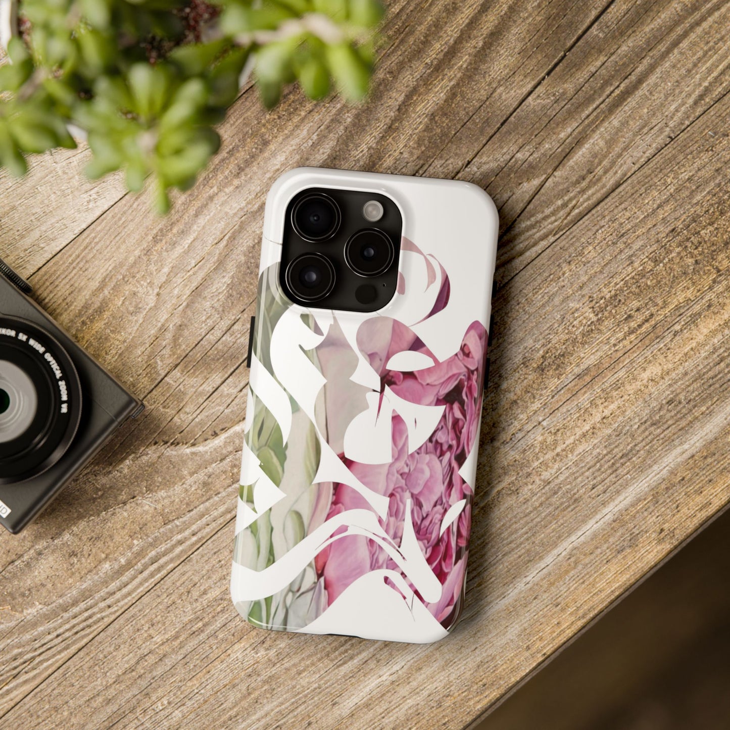 Phone Case - Garden Persian Calligraphy Design in Grey