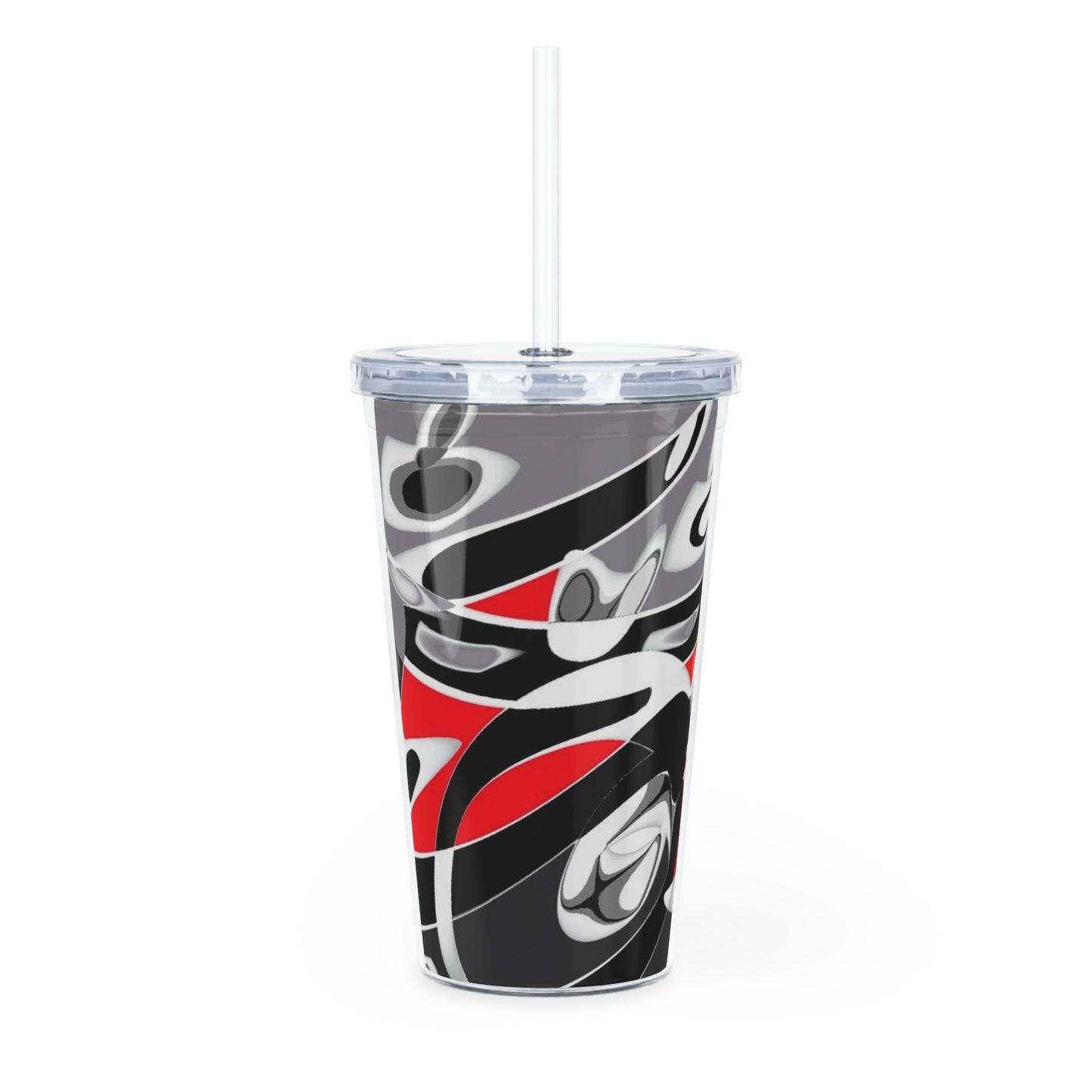 Plastic Tumbler with Straw