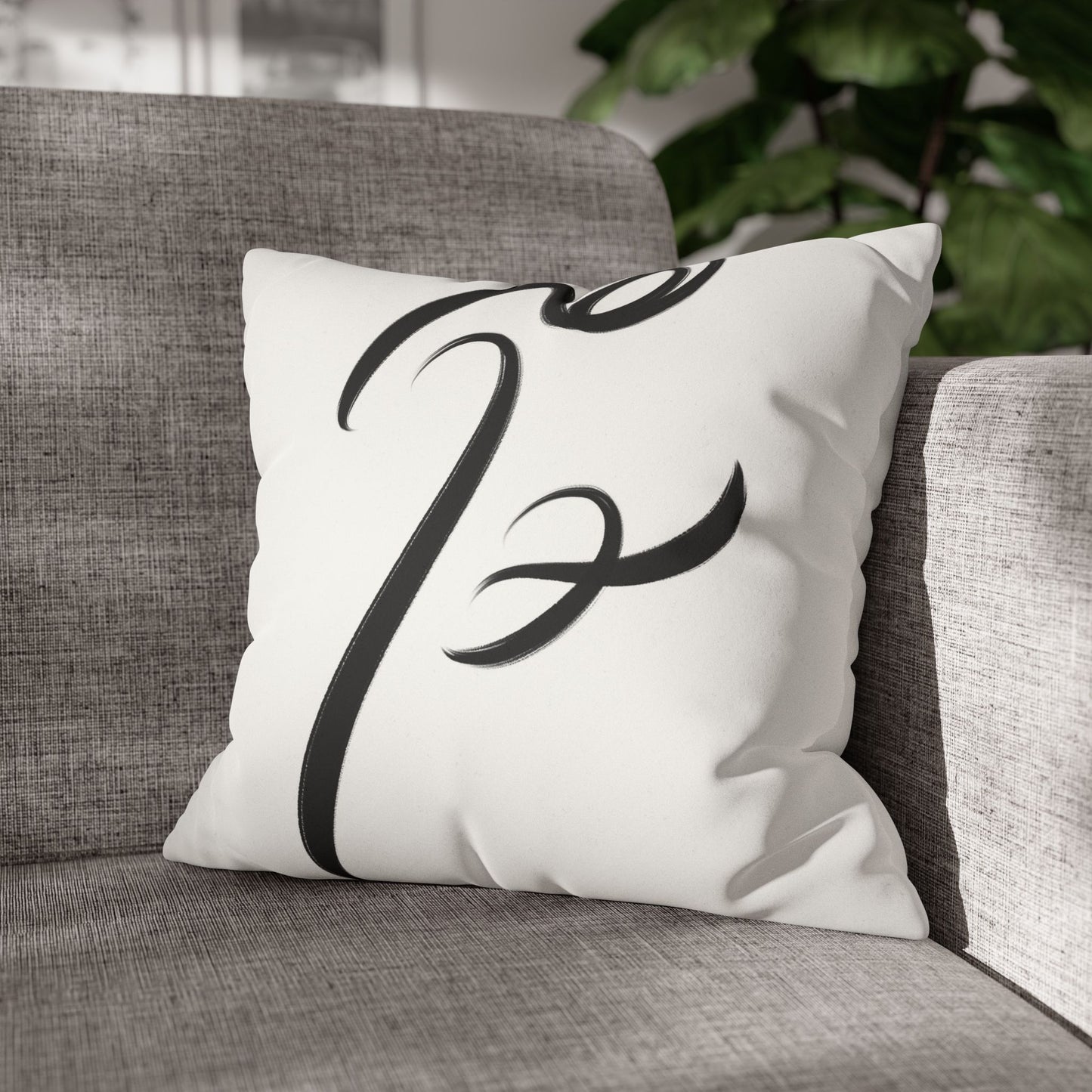 Hich Calligraphy beauty Faux Suede Square Pillow Cover