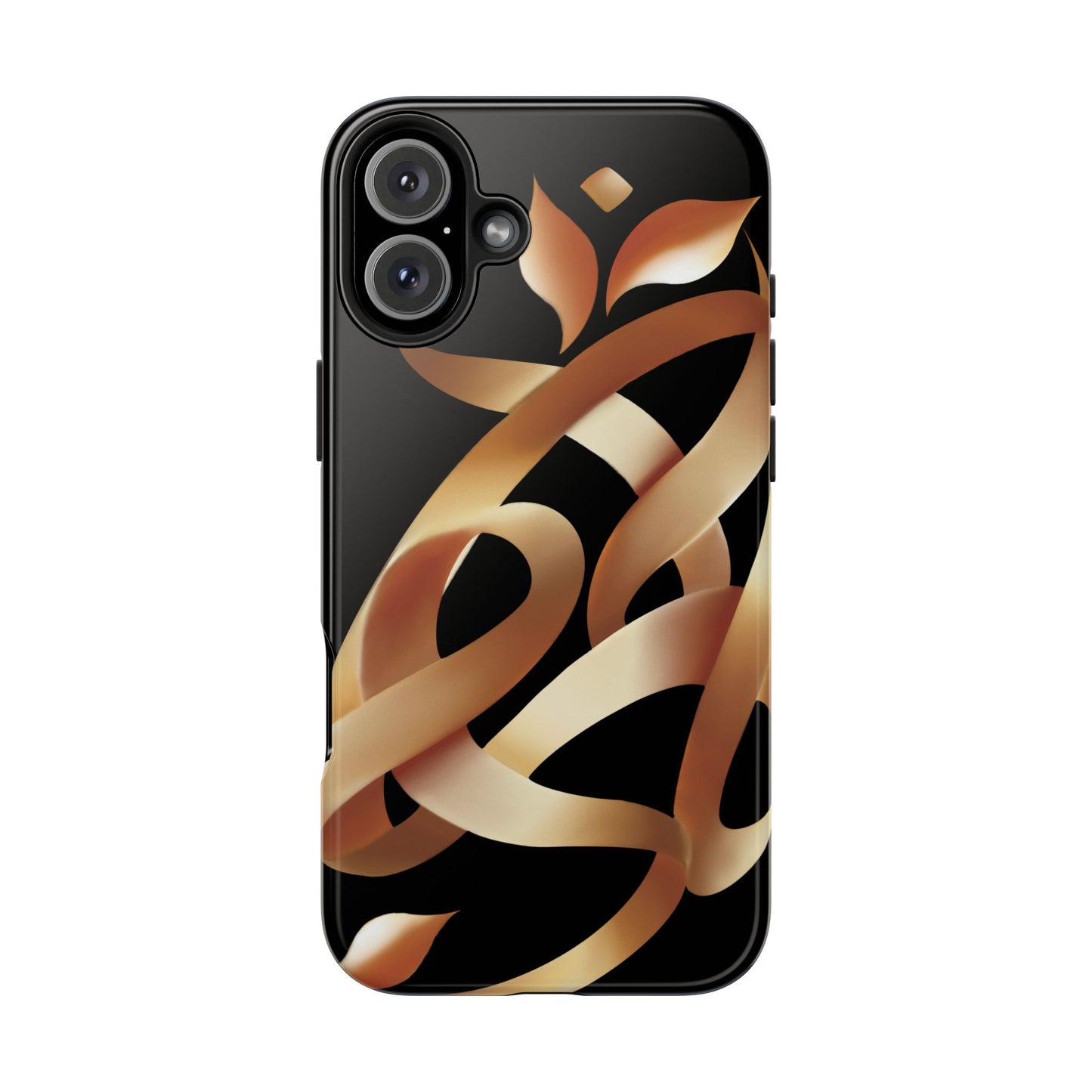 Gold Ribbon Phone Case Persian Calligraphy Modern Handwriting