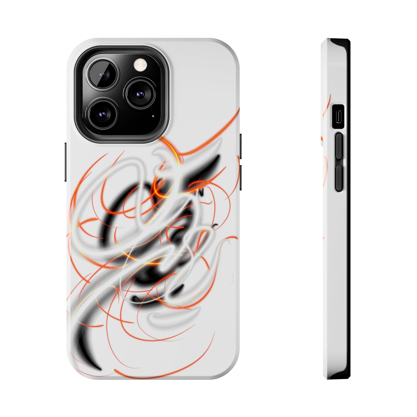 Phone Case Electric Persian Calligraphy Design in Grey