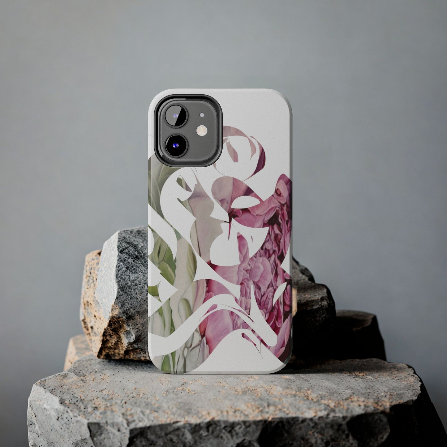 Phone Case - Garden Persian Calligraphy Design in Grey