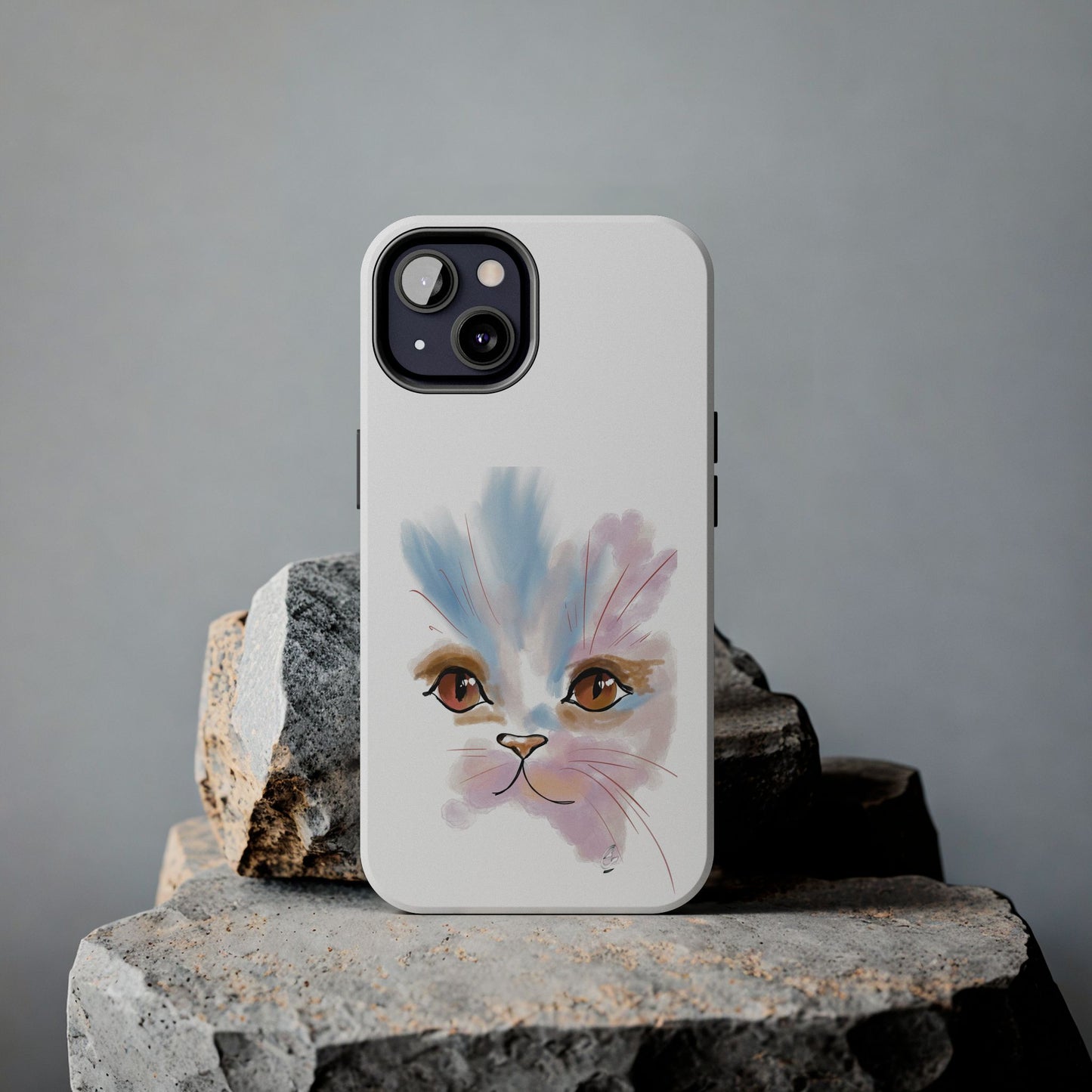 Cat Watercolour Tough Phone Case /