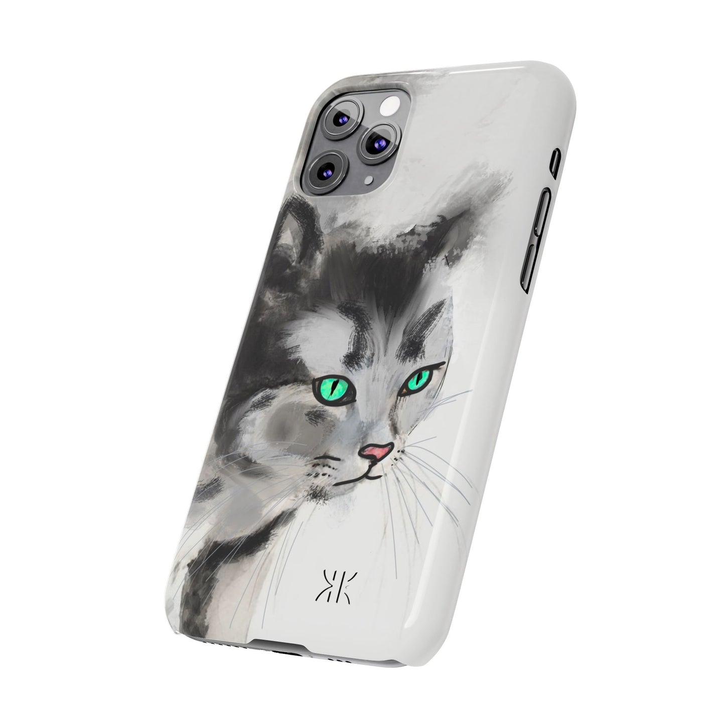 Modern Art Ink water painting  Slim Phone Case