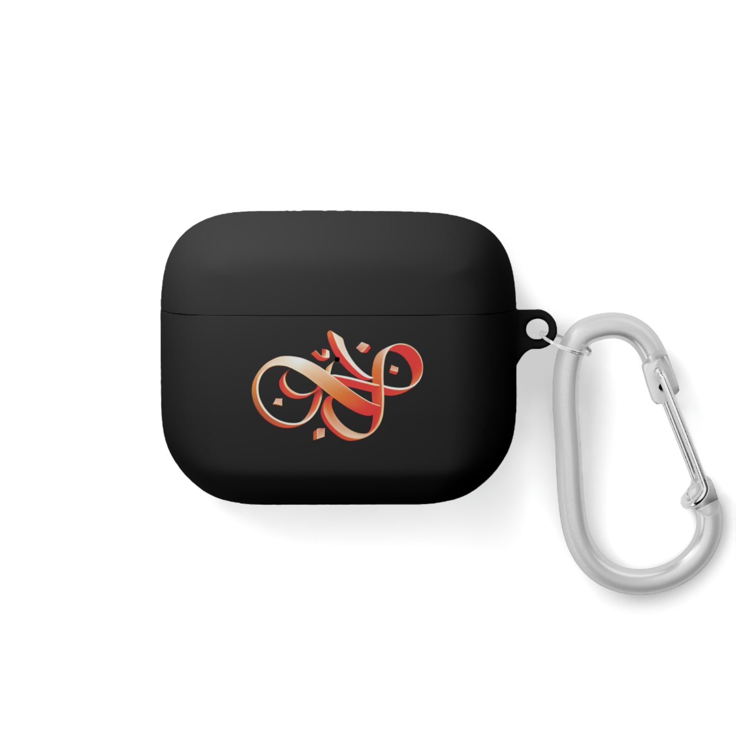 Orange ribbon Persian calligraphy  Airpod Case Cover