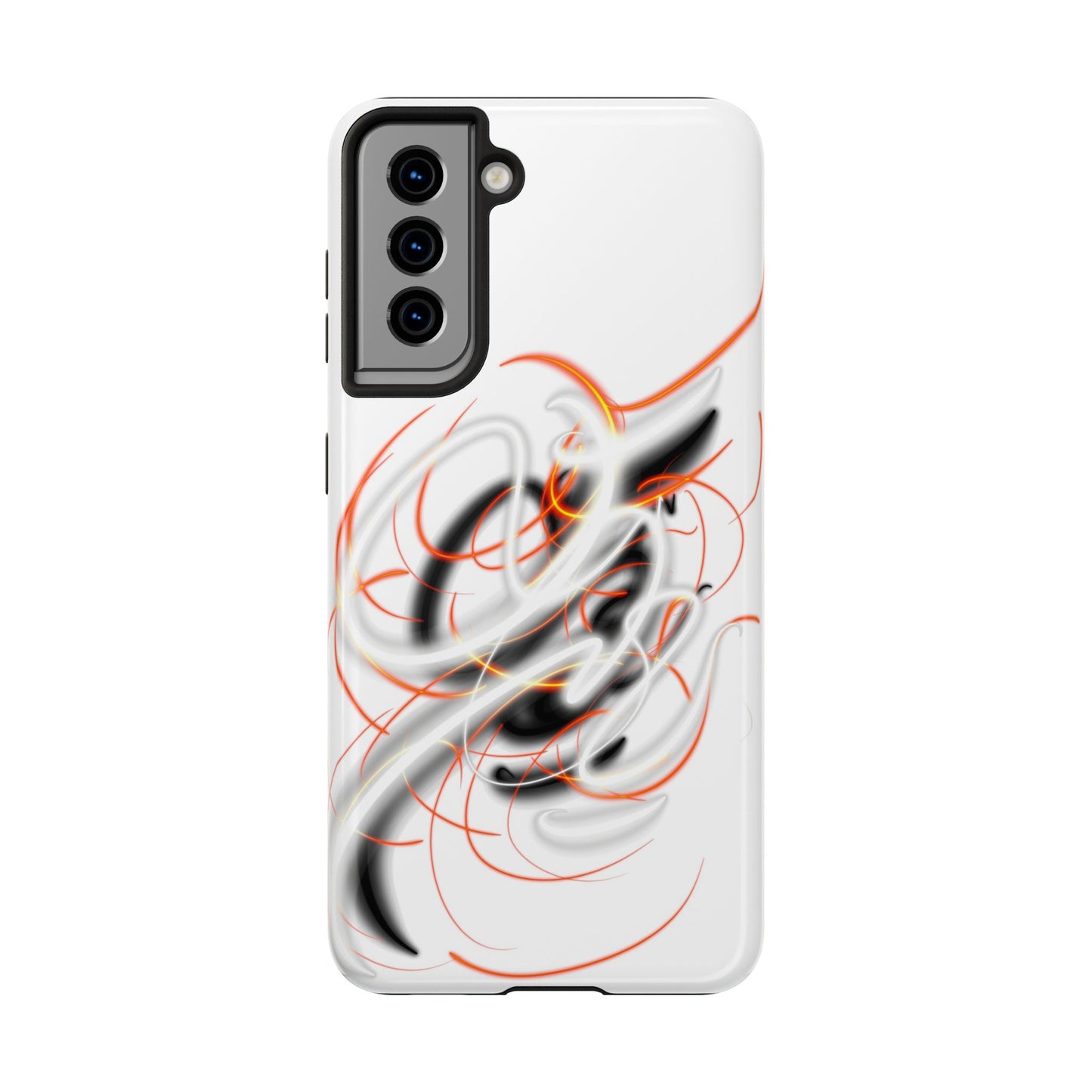 Phone Case Electric Persian Calligraphy Design in Grey