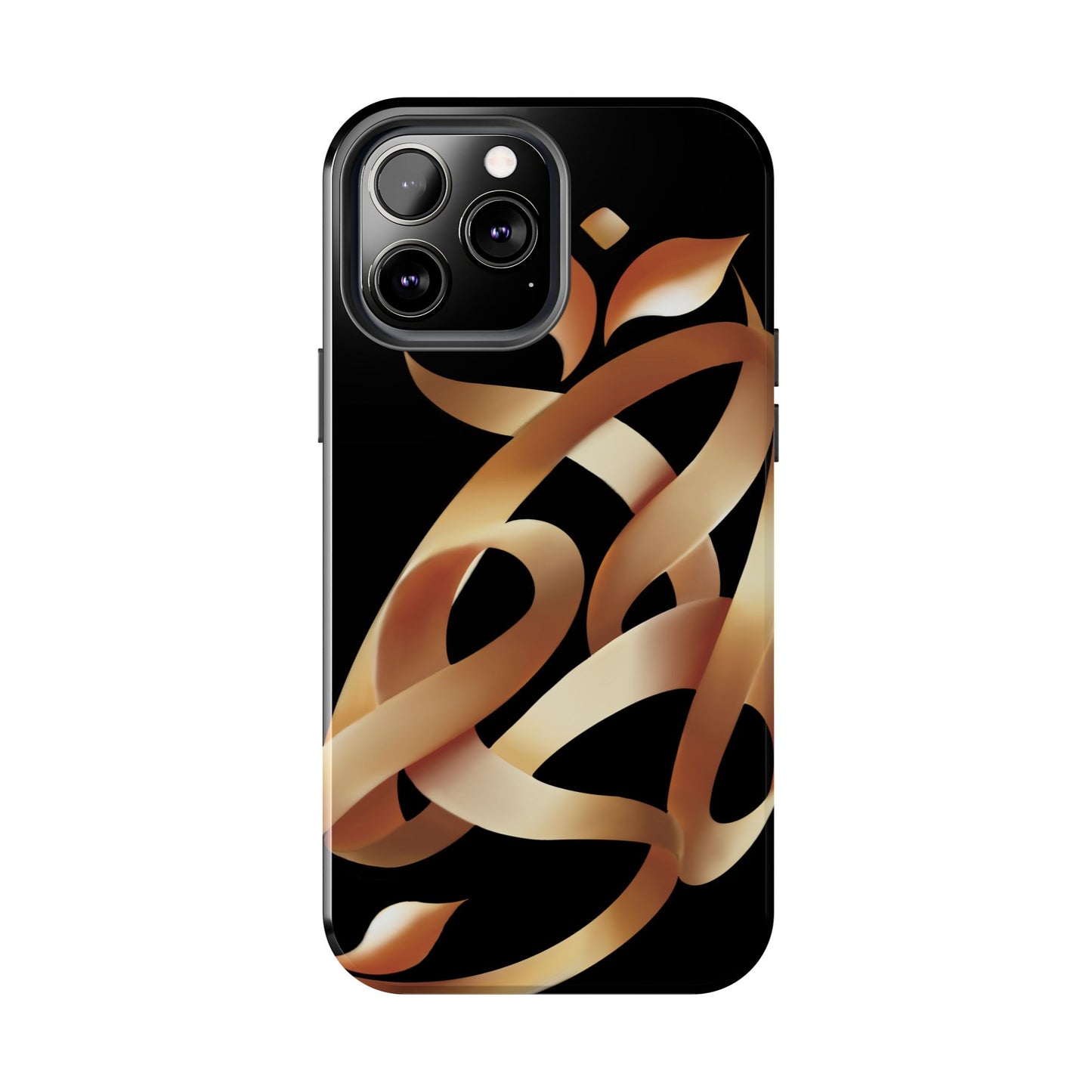 Gold Ribbon Phone Case Persian Calligraphy Modern Handwriting