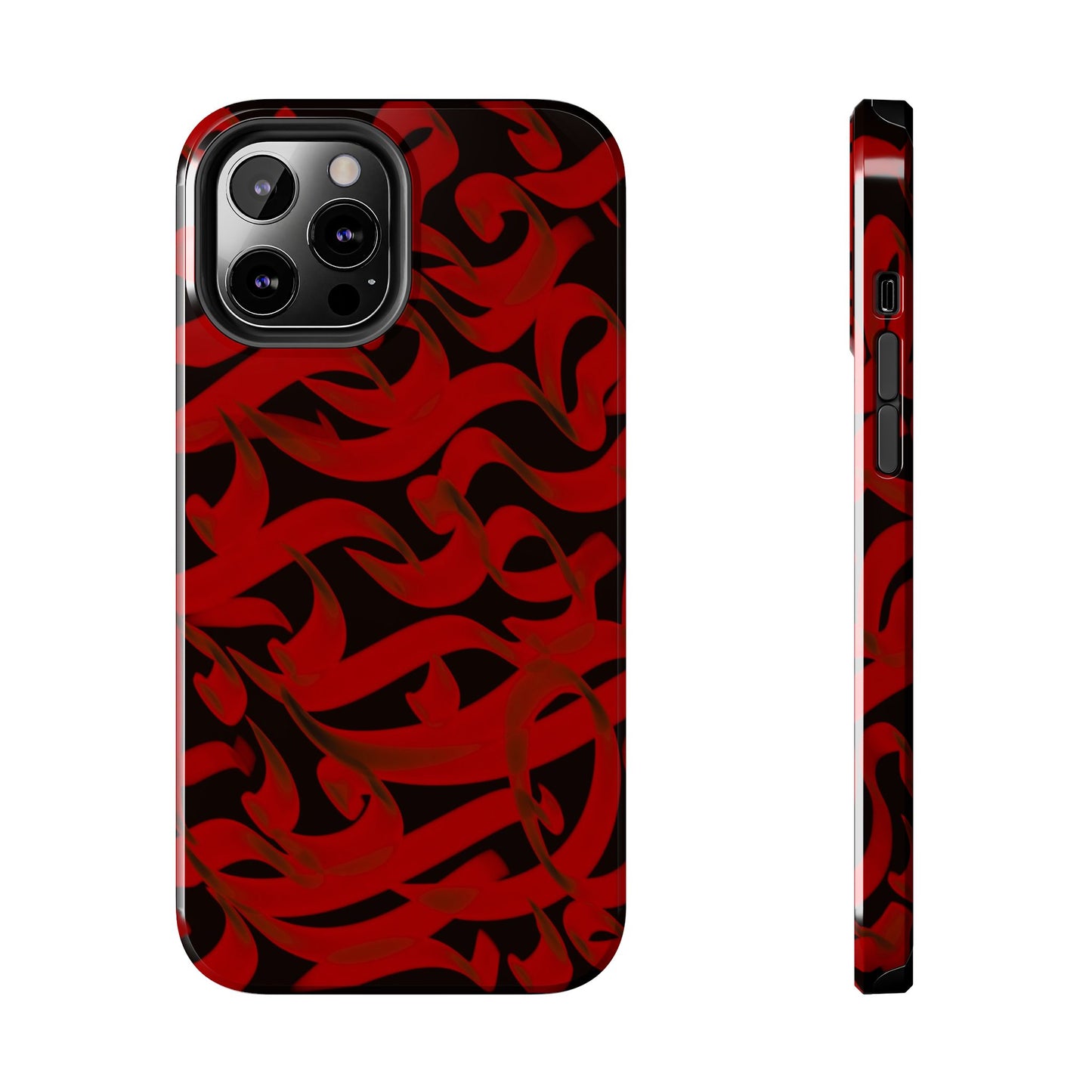 Phone Case Bold Red Persian Calligraphy Design