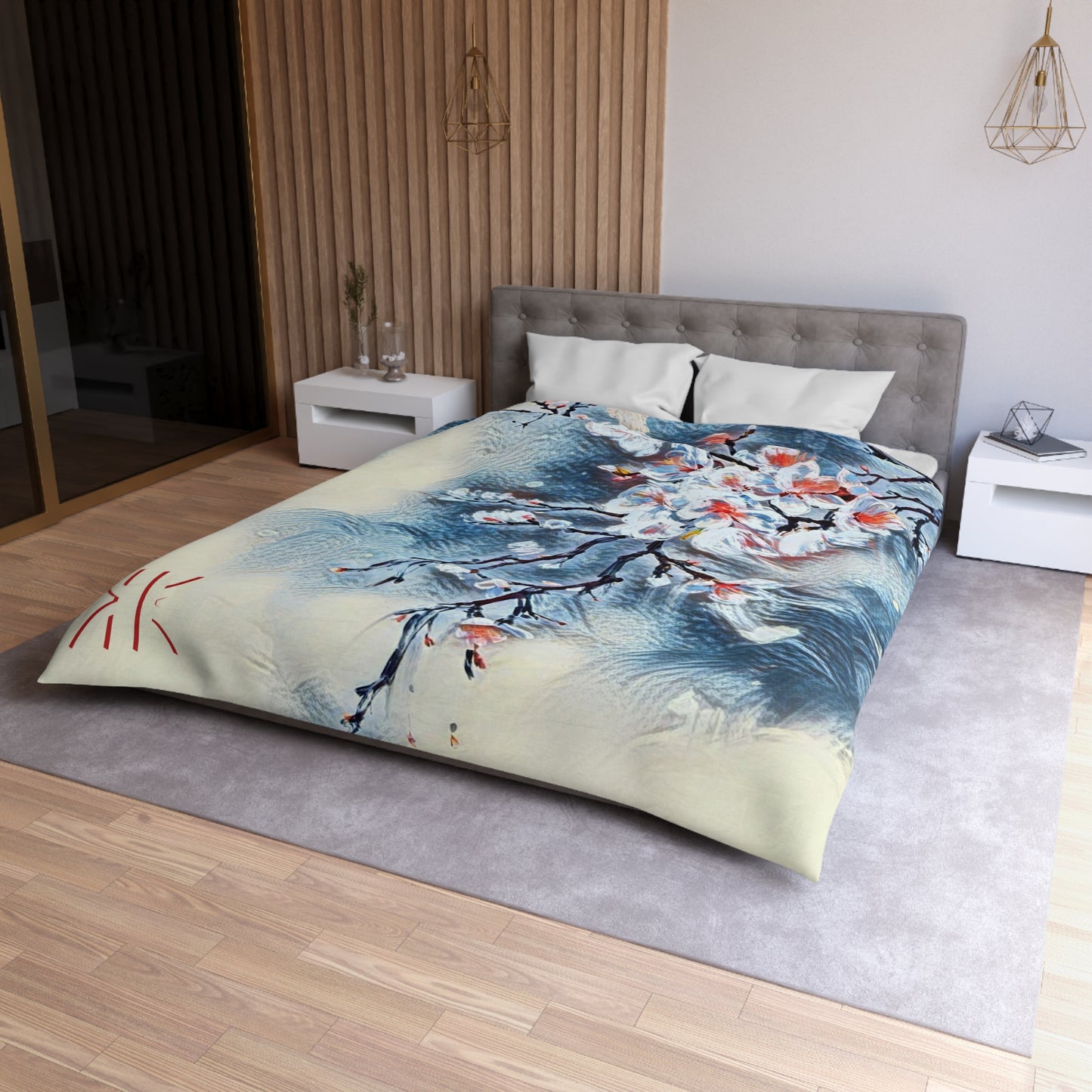 Copy of Blossom Serenity Microfiber Duvet Cover – Elegant Floral Bedding for Cozy Bedrooms