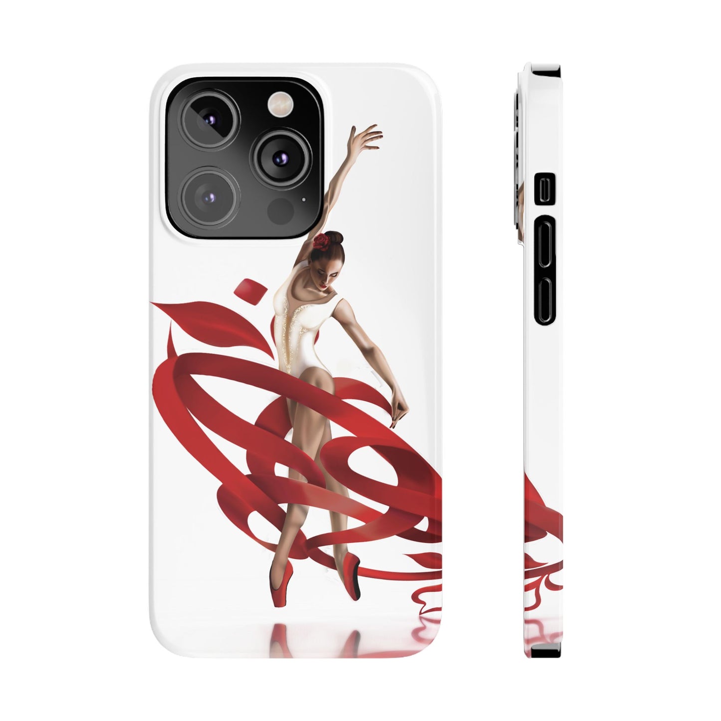 Elegant Ballet Dancer Ribbon Slim Phone Case - Perfect for Dance Lovers
