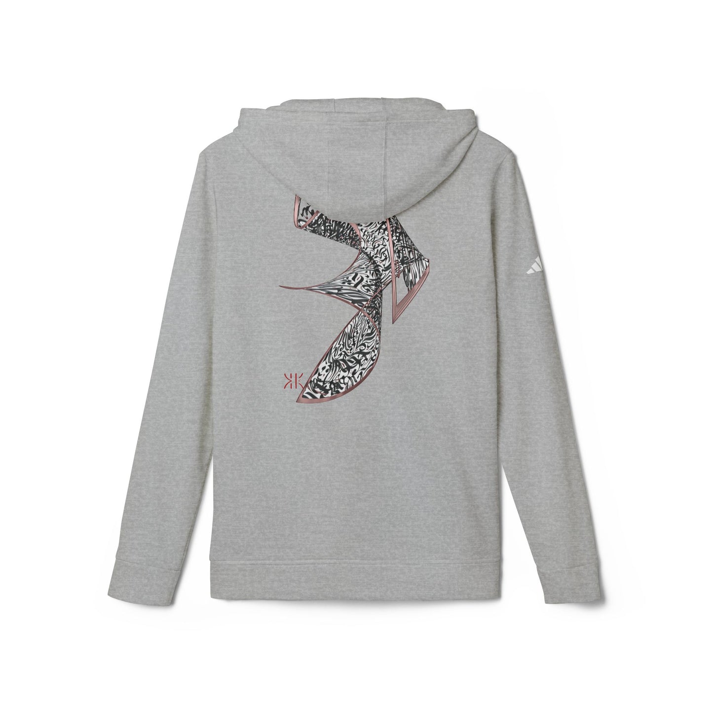 Kalli K X Adidas Unisex Fleece Hoodie- modern calligraphy.