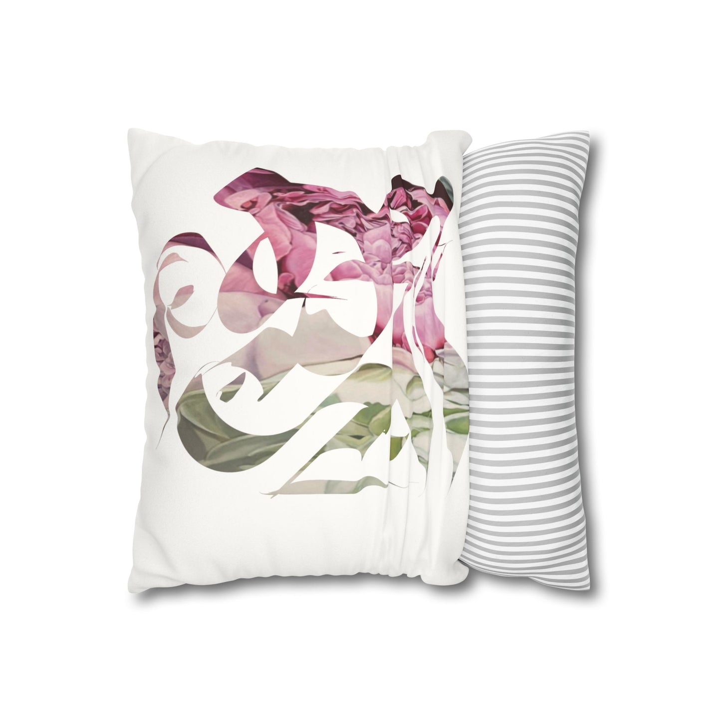 Square Pillowcase - Flora Persian Calligraphy Home Design Cushion