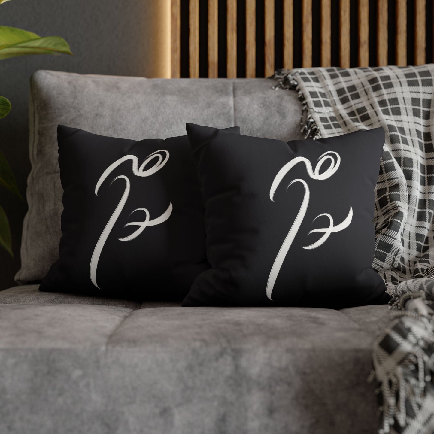 Square Pillowcase - Persian Calligraphy Modern Handwriting Design