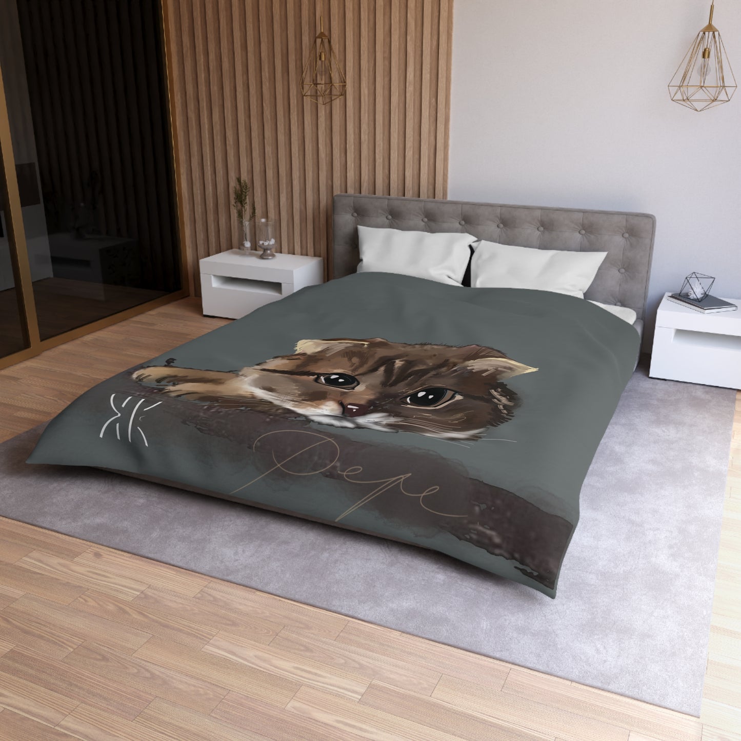 Pepe  Serenity Microfiber Duvet Cover – Elegant Floral Bedding for Cozy Bedrooms