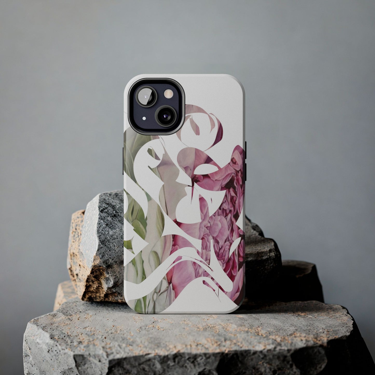 Phone Case - Garden Persian Calligraphy Design in Grey