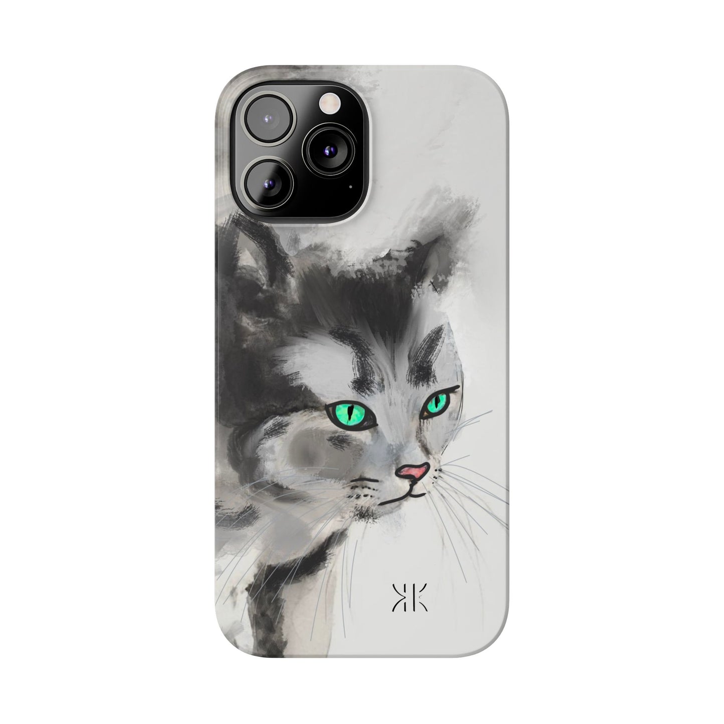 Modern Art Ink water painting  Slim Phone Case