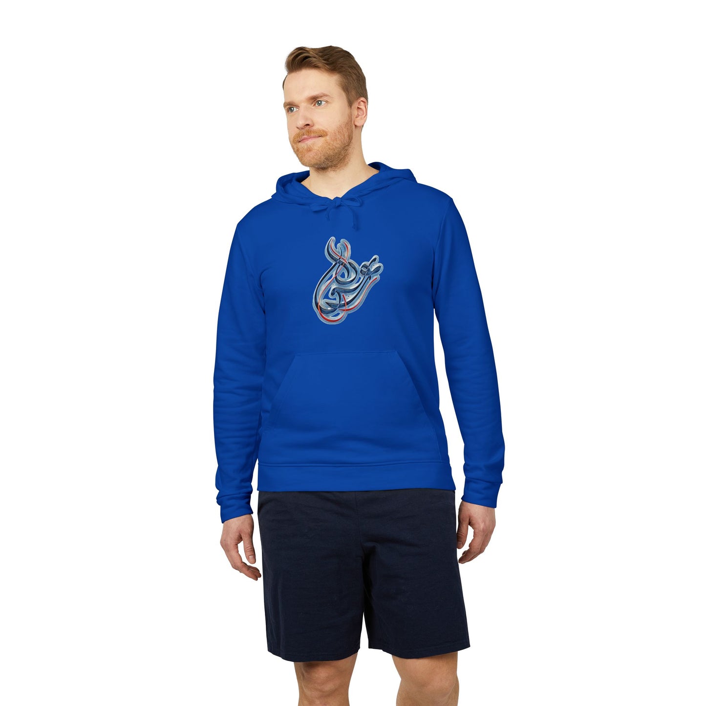 Kalli K X Adidas Unisex Fleece Hoodie-Modern Calligraphy LOVE