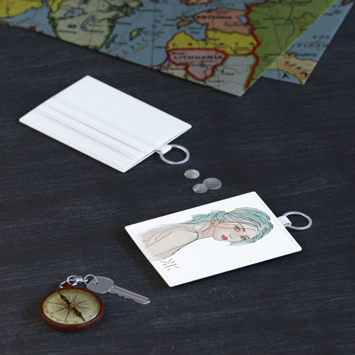 Modern Art Kalli K  Saffiano Leather Card Holder