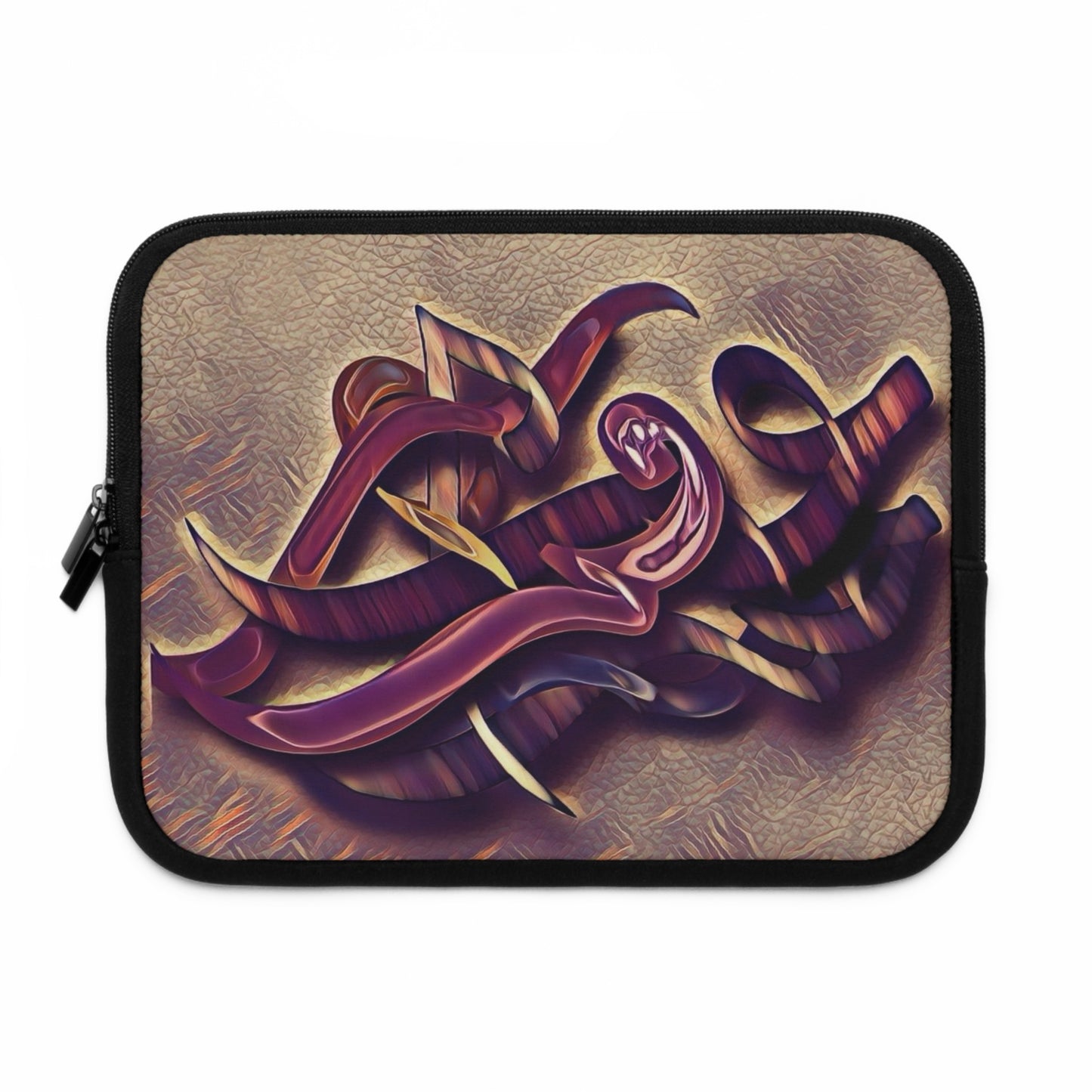 Laptop Sleeve -Modern Digital Calligraphy  Art Design...