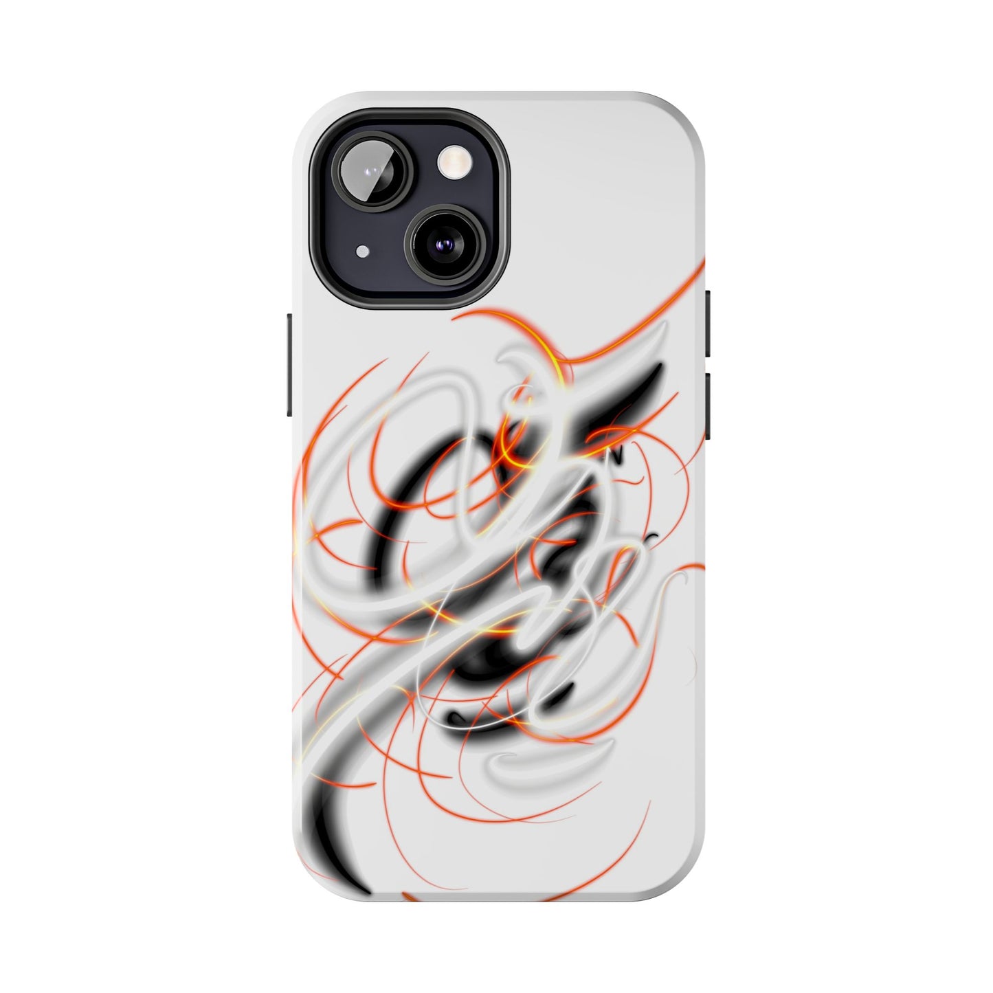 Phone Case Electric Persian Calligraphy Design in Grey