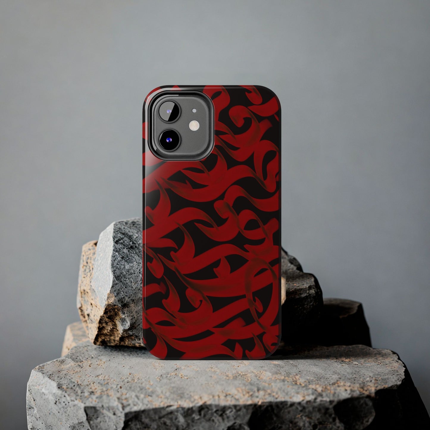 Phone Case Bold Red Persian Calligraphy Design