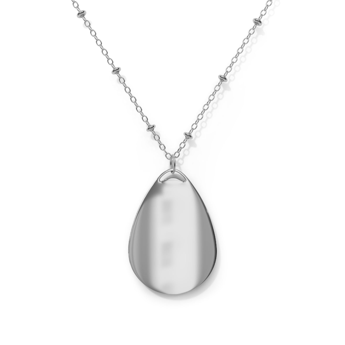 Pink Abstract Oval Necklace