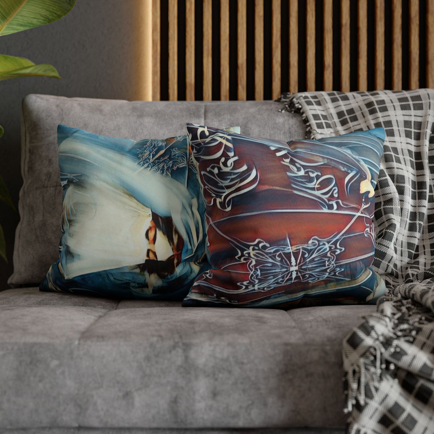 Square Pillowcase - Modern Art Watercolour Design