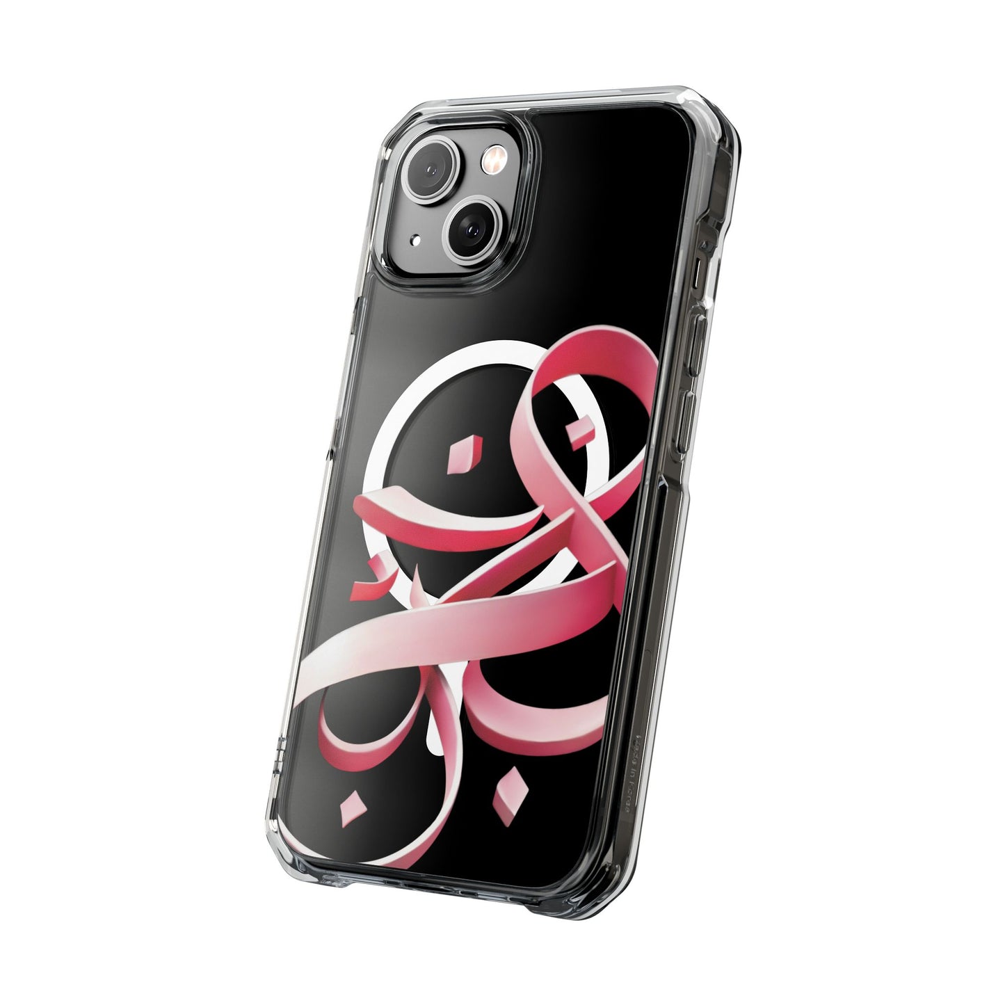 Phone Case - Pink Ribbon Persian Calligraphy Design - Magnetic Case