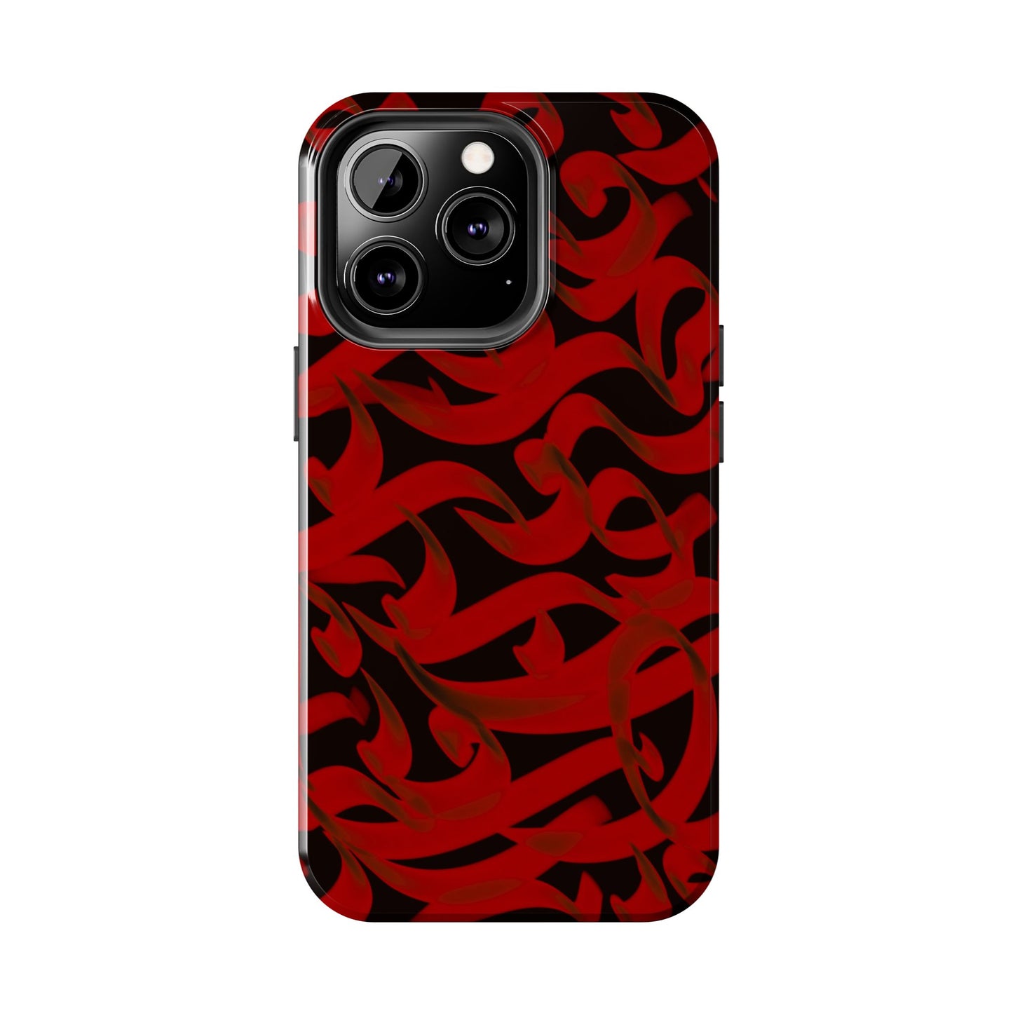 Phone Case Bold Red Persian Calligraphy Design