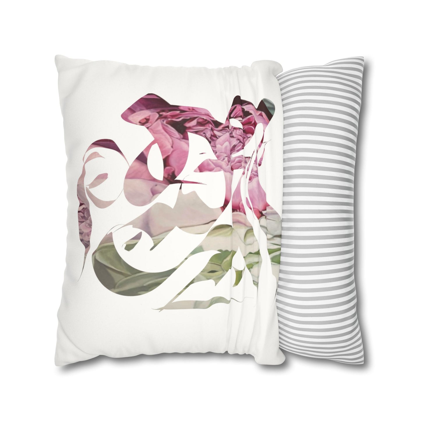 Square Pillowcase - Flora Persian Calligraphy Home Design Cushion