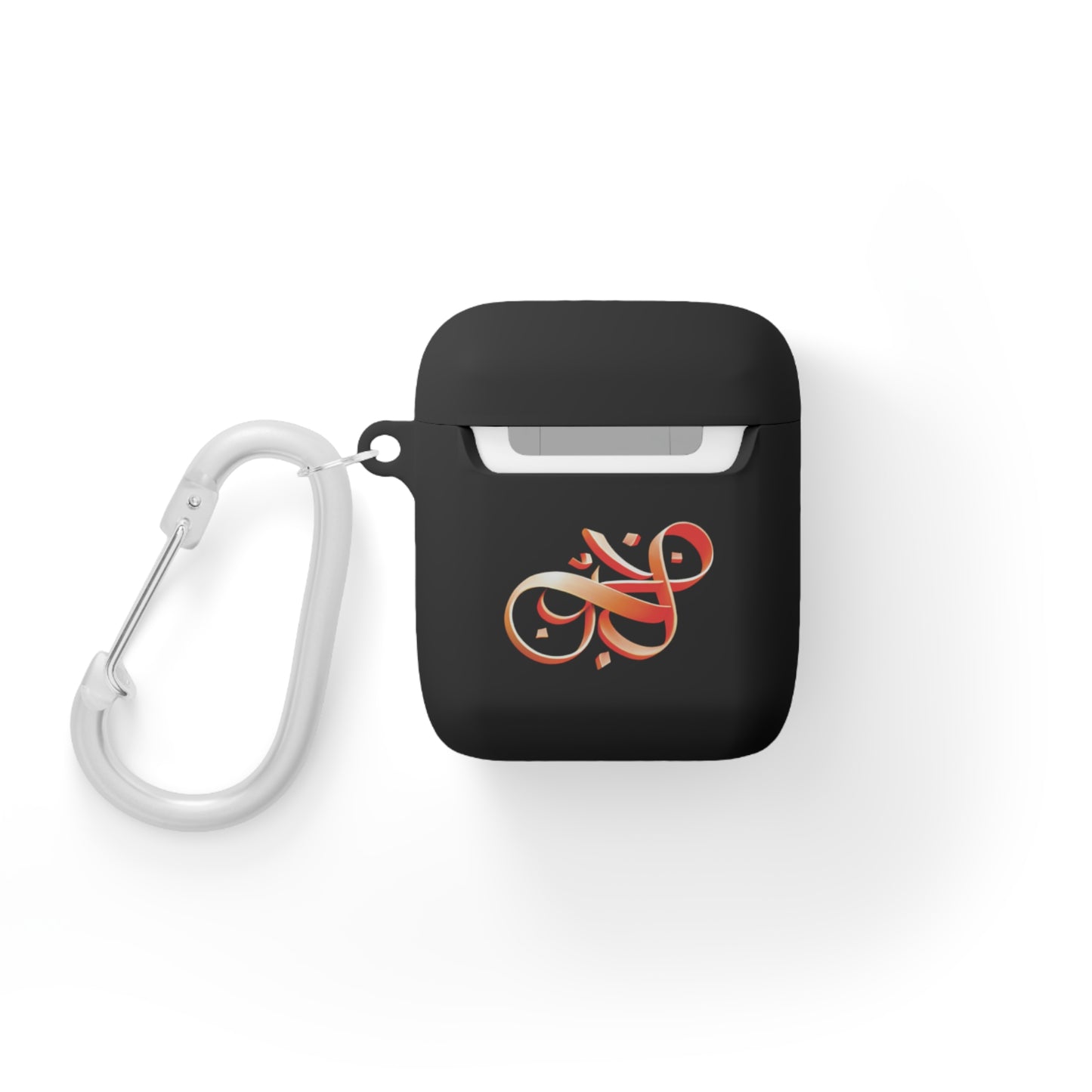 Orange ribbon Persian calligraphy  Airpod Case Cover
